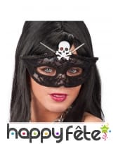 Loup de pirate en dentelle noire femme