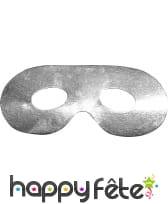 Loup en carton métallisé argenté