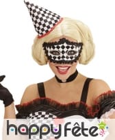 Loup en damier noir et blanc