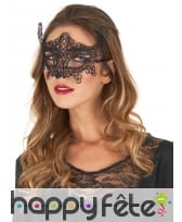 Loup en dentelle noire pour femme