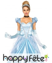 Large et longue robe bleue de princesse adulte, image 1