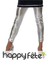 Leggings en simili argent