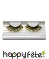 Longs faux-cils doré et noir