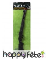 Long fusil SWAT noir en plastique