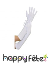 Longs gants blancs de 40 cm, image 1