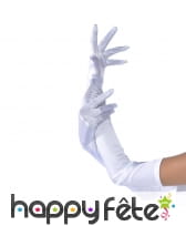 Longs gants blancs strecth de 58cm