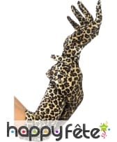 Longs gants imprimé léopard 50 cm