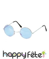 Lunettes hippies bleus. Protection uv