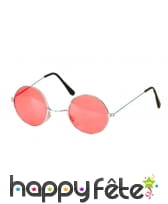 Lunettes hippies rouges. Protection uv