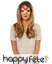 Loup Iron man en tissus rouge et doré pour femme