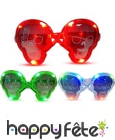 Lunettes lumineuses tête de mort