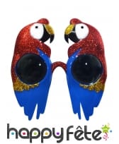 Lunettes monture Ara rouge pailleté adulte