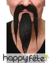 Longue moustache et bouc de chinois