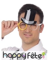 Lunettes monocle et haut de forme