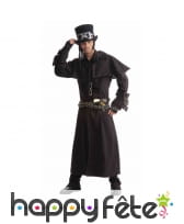 Long manteau noir steampunk