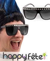 Lunettes noires cloutées punk