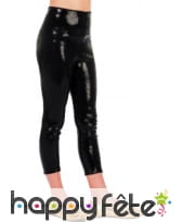 Leggings noir en satin