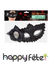 Loup noir en dentelle Calaveras dia de los muertos, image 1