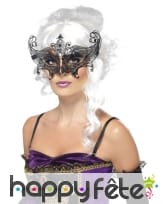 Loup noir en métal filigrane