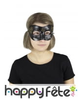 Loup noir steampunk pour adulte