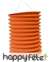 Lampion orange cylindrique