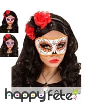 Loup pailletté adulte Dia de los muertos