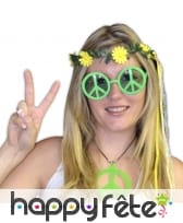 Lunettes peace and love en pvc