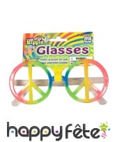 Lunettes peace and love multicolores