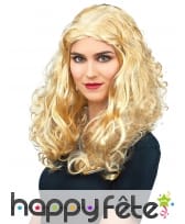 Longue perruque blonde frisée