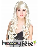 Longue perruque blonde glamour bouclée