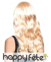 Longue perruque blonde légèrement ondulée, frange, image 2