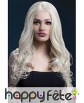 Longue perruque blonde ondulée. 66cm