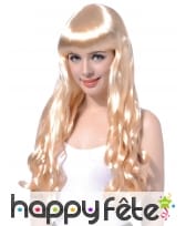 Longue perruque blonde ondulée, 70cm, image 1