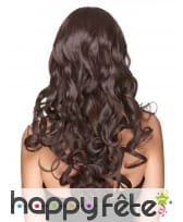 Longue perruque chatain bouclée, luxe, image 1