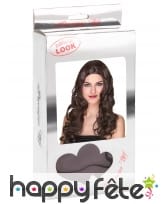 Longue perruque chatain bouclée, luxe, image 2