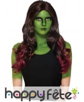 Longue perruque de Gamora pour femme