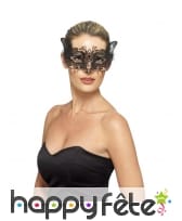 Loup papillon en filigrane noir