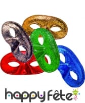 Loup pailletté argenté pour adulte