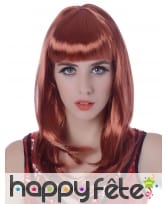 Longue perruque rousse avec frange, image 1