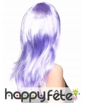 Longue perruque violette et blanche, image 1