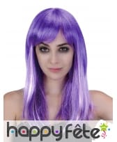 Longue perruque violette et blanche, image 2