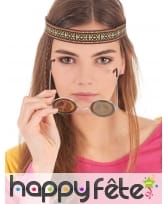 Lunettes rondes avec symbole peace and love, image 1