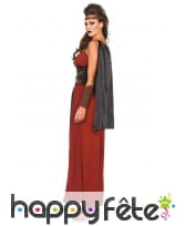 Longue robe bordeaux noire de guerrière romaine, image 2