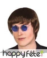Lunettes rondes bleues style hippie