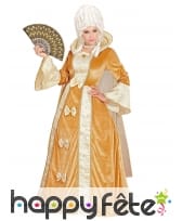 Luxueuse robe beige vénitienne, modèle luxe