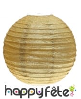 Lanterne ronde dorée de 30cm