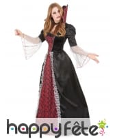 Large robe de vampiresse baroque avec grand col, image 1