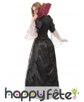 Large robe de vampiresse baroque avec grand col, image 2