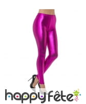 Legging rose disco effet métallique