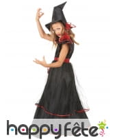 Longue robe de petite sorcière avec voile et rose, image 2